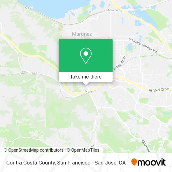 Contra Costa County map