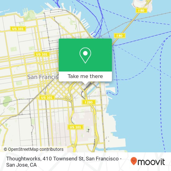 Mapa de Thoughtworks, 410 Townsend St