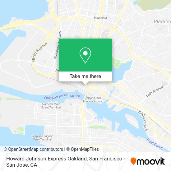 Mapa de Howard Johnson Express Oakland