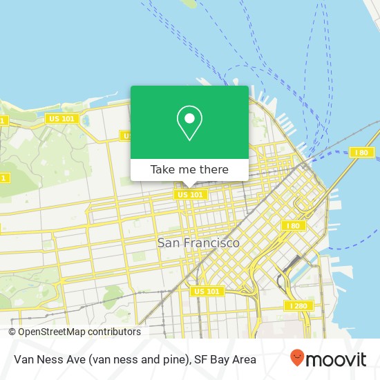 Van Ness Ave (van ness and pine), San Francisco, CA 94109 map