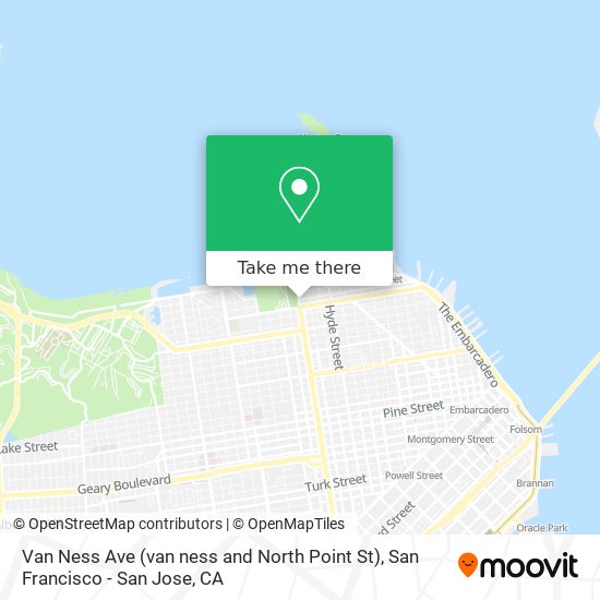 Van Ness Ave (van ness and North Point St) map