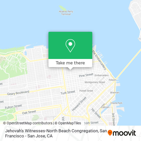 Jehovah's Witnesses-North Beach Congregation map