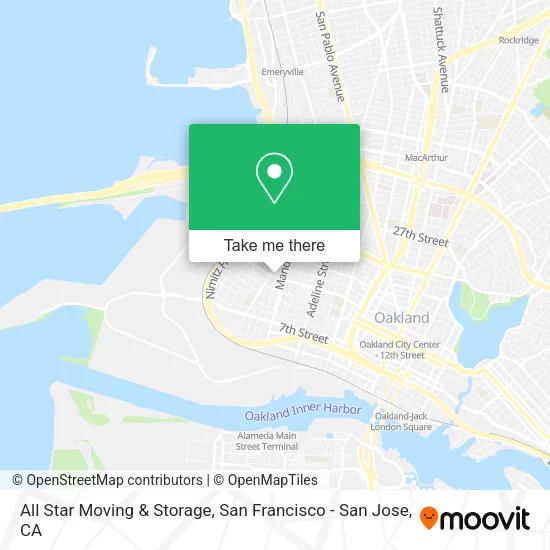 All Star Moving & Storage map
