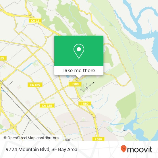 Mapa de 9724 Mountain Blvd, Oakland, CA 94605