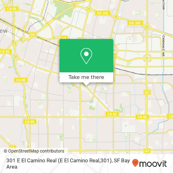 Mapa de 301 E El Camino Real (E El Camino Real,301), Sunnyvale, CA 94087