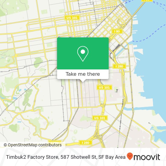 Timbuk2 Factory Store, 587 Shotwell St map