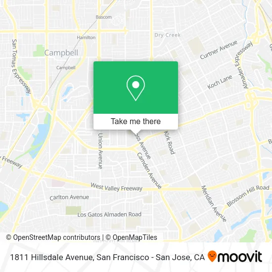 1811 Hillsdale Avenue map