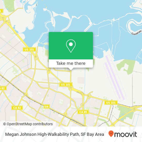Megan Johnson High-Walkability Path map