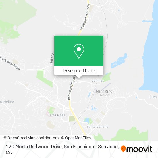 Mapa de 120 North Redwood Drive