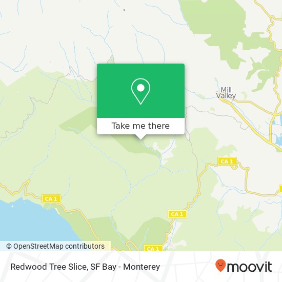 Redwood Tree Slice map