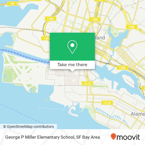 George P Miller Elementary School map