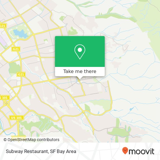 Subway Restaurant map