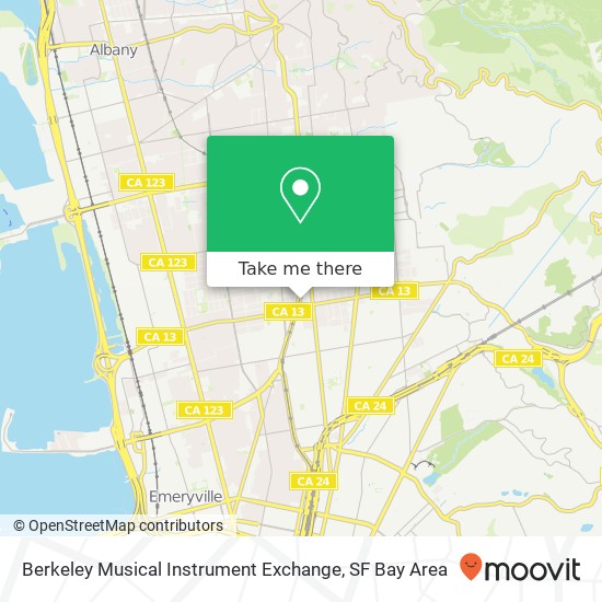 Mapa de Berkeley Musical Instrument Exchange
