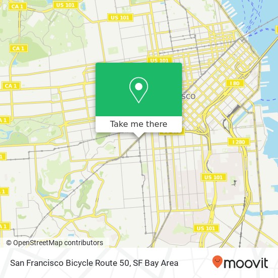 Mapa de San Francisco Bicycle Route 50