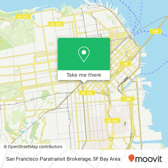 Mapa de San Francisco Paratransit Brokerage