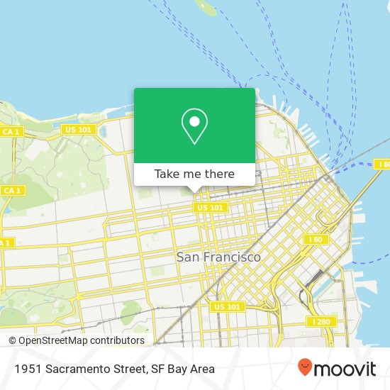 Mapa de 1951 Sacramento Street