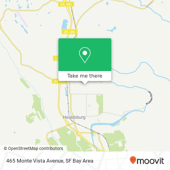 465 Monte Vista Avenue map