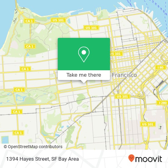 1394 Hayes Street map