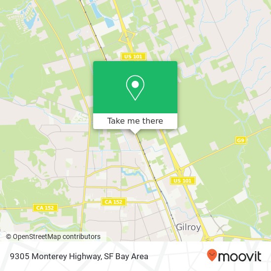 Mapa de 9305 Monterey Highway