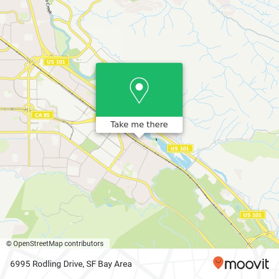 6995 Rodling Drive map