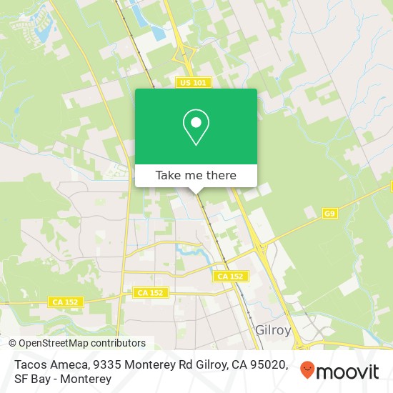 Tacos Ameca, 9335 Monterey Rd Gilroy, CA 95020 map