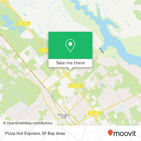 Mapa de Pizza Hut Express, 1061 Cochrane Rd Morgan Hill, CA 95037