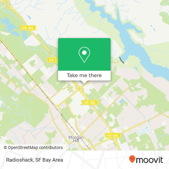 Mapa de Radioshack, 1057 Cochrane Rd Morgan Hill, CA 95037