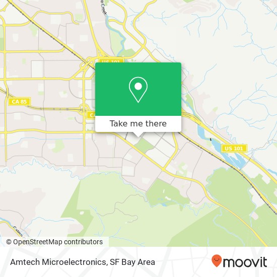 Mapa de Amtech Microelectronics, 6541 Via del Oro San Jose, CA 95119