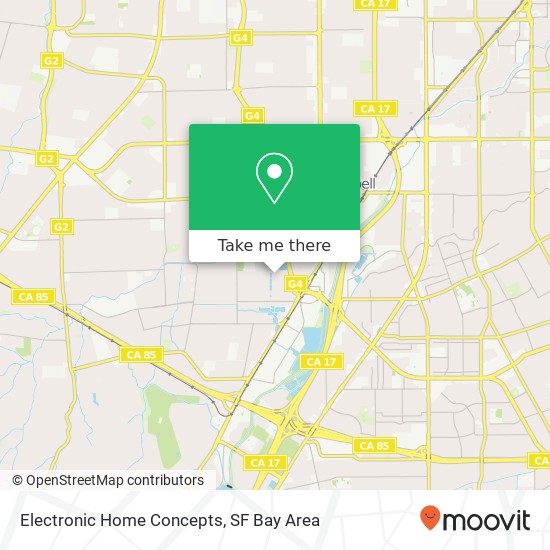 Mapa de Electronic Home Concepts, 763 Emory Ave Campbell, CA 95008