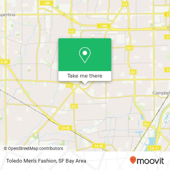 Toledo Men's Fashion, 1600 Saratoga Ave San Jose, CA 95129 map