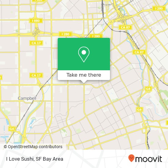 I Love Sushi, 1597 Meridian Ave San Jose, CA 95125 map