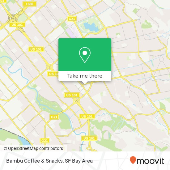 Mapa de Bambu Coffee & Snacks, 1908 Aborn Rd San Jose, CA 95121