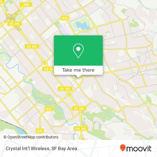 Mapa de Crystal Int'l Wireless, 1922 Aborn Rd San Jose, CA 95121