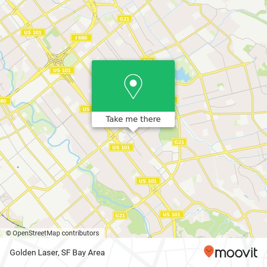 Mapa de Golden Laser, 2559 S King Rd San Jose, CA 95122
