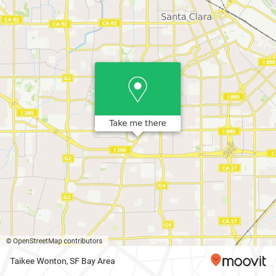 Mapa de Taikee Wonton, 375 Saratoga Ave San Jose, CA 95129