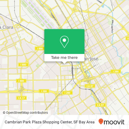 Mapa de Cambrian Park Plaza Shopping Center