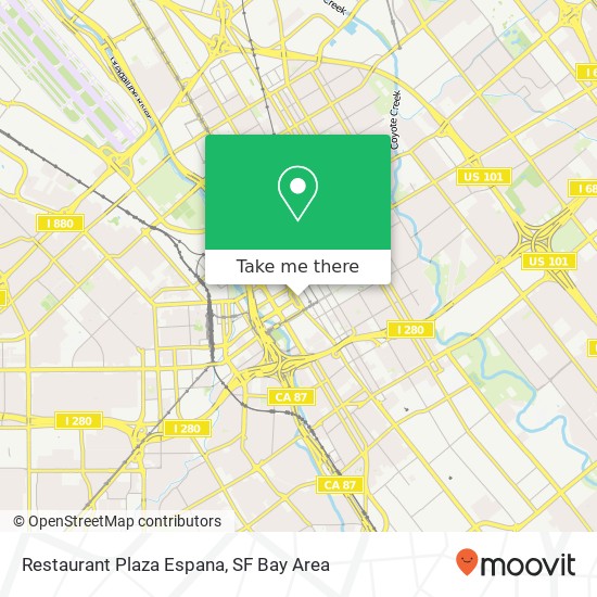 Mapa de Restaurant Plaza Espana, San Jose, CA 95113