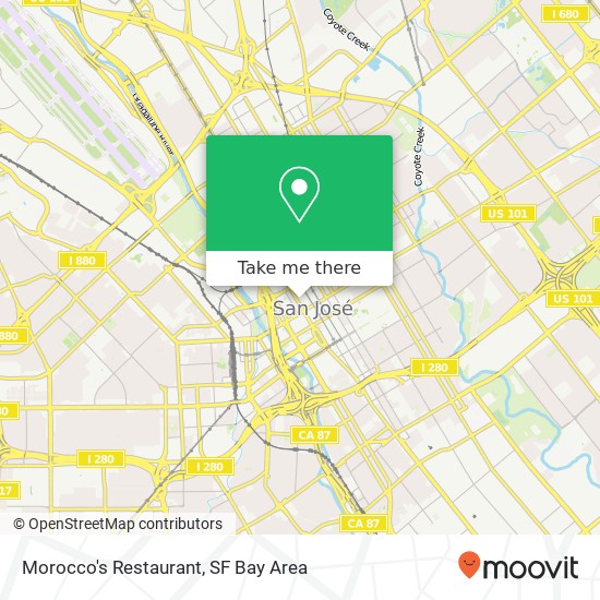 Morocco's Restaurant, 86 N Market St San Jose, CA 95113 map