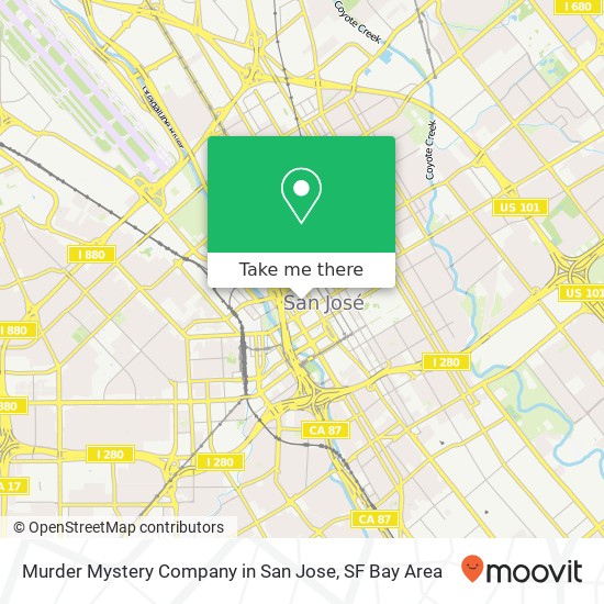 Murder Mystery Company in San Jose map