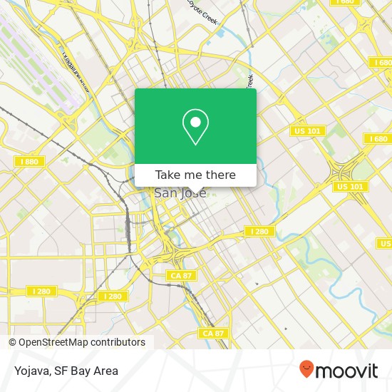 Mapa de Yojava, 130 E San Fernando St San Jose, CA 95112