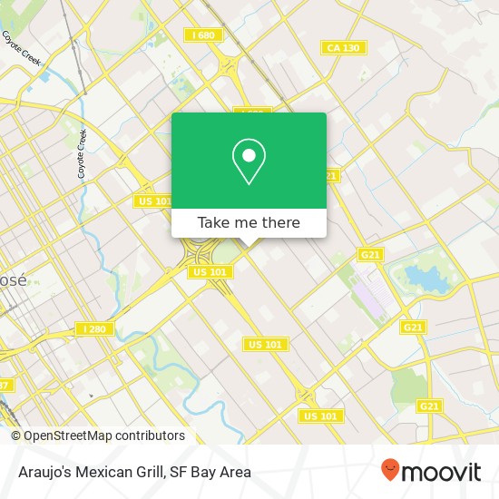 Araujo's Mexican Grill, 1720 Story Rd San Jose, CA 95122 map