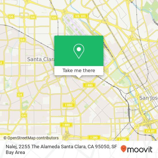 Mapa de Nalej, 2255 The Alameda Santa Clara, CA 95050