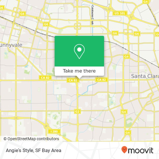 Mapa de Angie's Style, 3561 El Camino Real Santa Clara, CA 95051