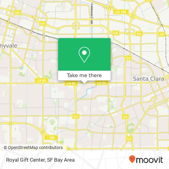 Mapa de Royal Gift Center, 3450 El Camino Real Santa Clara, CA 95051