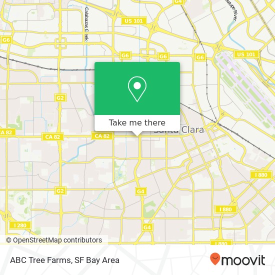 Mapa de ABC Tree Farms, 2464 El Camino Real Santa Clara, CA 95051