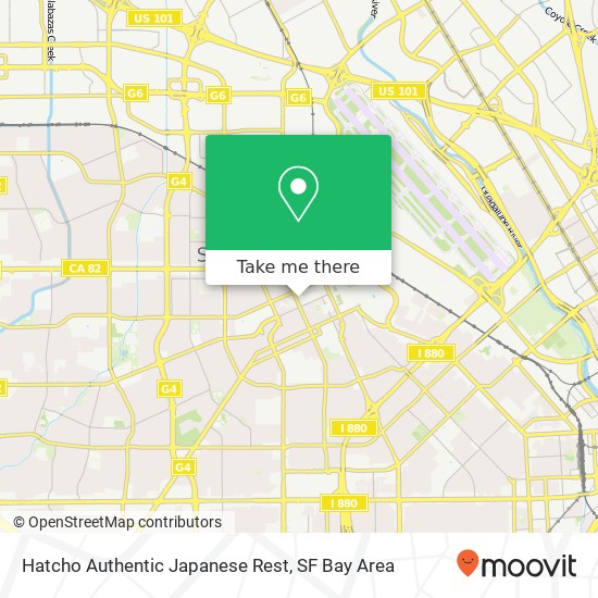 Mapa de Hatcho Authentic Japanese Rest, 1271 Franklin Mall Santa Clara, CA 95050