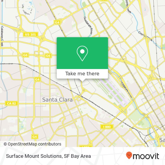 Mapa de Surface Mount Solutions, 2115 De La Cruz Blvd Santa Clara, CA 95050