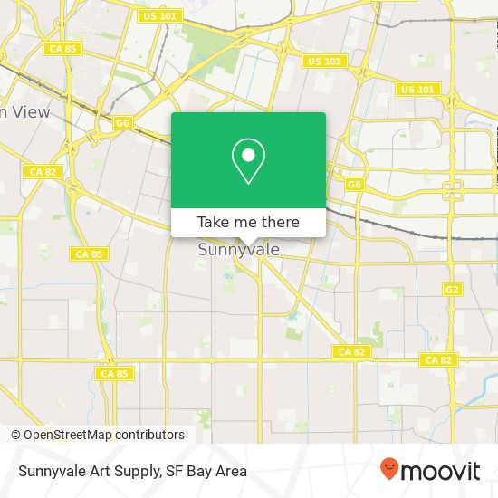 Sunnyvale Art Supply map