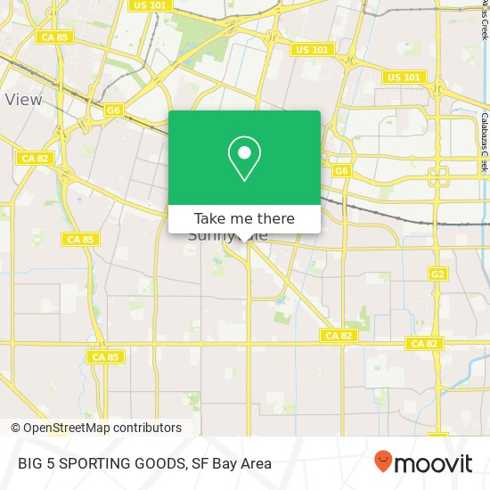 BIG 5 SPORTING GOODS, 721 Sunnyvale Saratoga Rd Sunnyvale, CA 94087 map