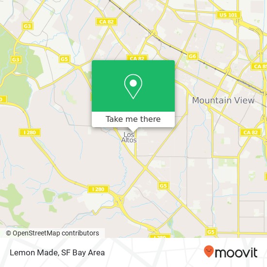 Mapa de Lemon Made, 17 State St Los Altos, CA 94022